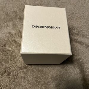 Emporio Armani Silver and Black Watch